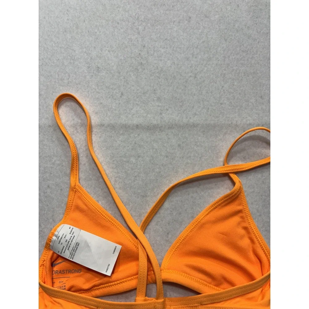 Nike Swim Bikini Top Womens XS Orange Triangle Hydrastrong NESSB002-825 NEW